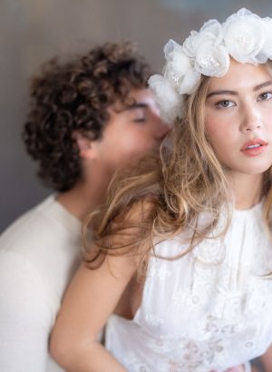 Silk Worm Silk Organza Floral Circlet No. 2434