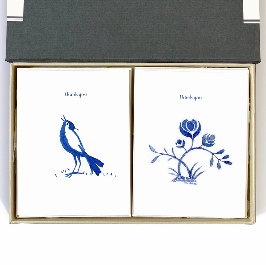 Delftware Garden Desk Box Couplet