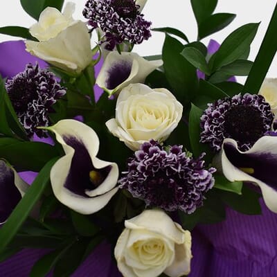 Premium Gift Bouquet - Lavender & White Velvet