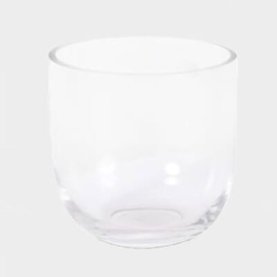 6 Inch H X 6 Inch Clear Rounded Bottom Glass