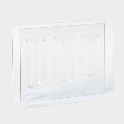 8 Inch H X 2.5 Inch X 10 Inch Clear Glass Tube