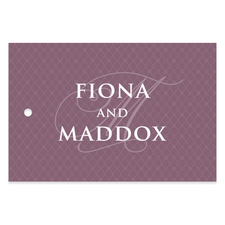 Personalized 2" x 3" Rectangle Favor Tag - Contemporary Vintage