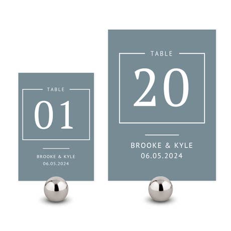 Personalized Wedding Reception Table Number Cards - Rustic Love - Pack of 12