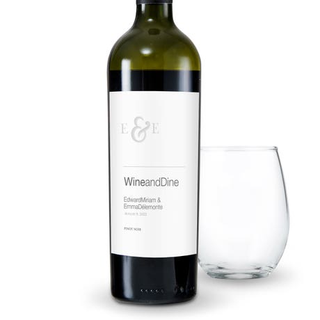 Personalized Wine Bottle Labels - Simple Ampersand