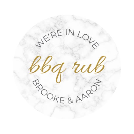 Personalized 1.5" Round Favor Sticker - Geo Marble