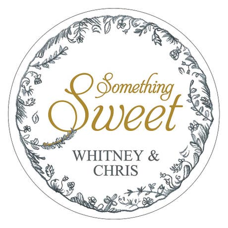 Personalized 1.5" Round Favor Sticker - Something Sweet