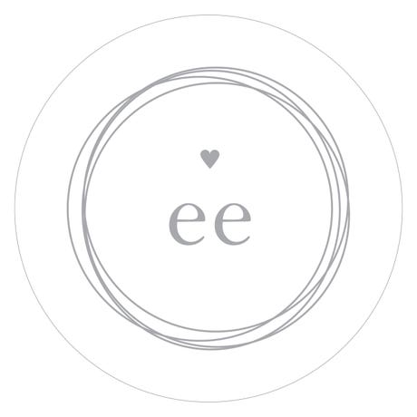 Personalized 1.5" Round Favor Sticker - Little Heart