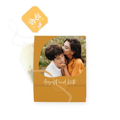 Personalized Photo Tea Bag Wrapper for Favors - Desert Abstract