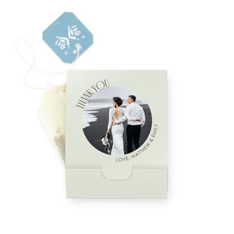 Personalized Photo Tea Bag Wrapper for Favors - Luna Full-Moon