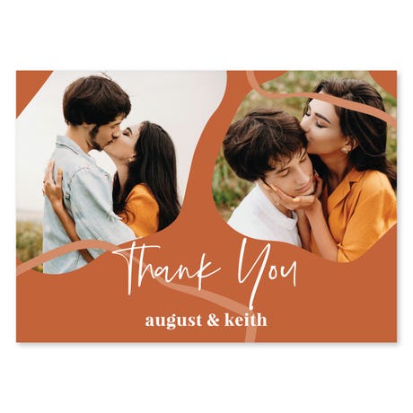 Landscape Custom Printed Multi-Photo Collage Thank You Cards - Desert Abstract