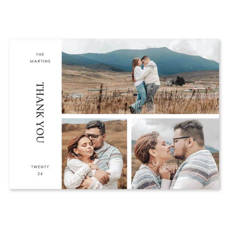 Landscape Custom Printed Multi-Photo Collage Thank You Cards - Simple Sentiments