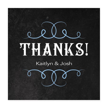 Personalized 3" Square Gift Sticker - Chalkboard