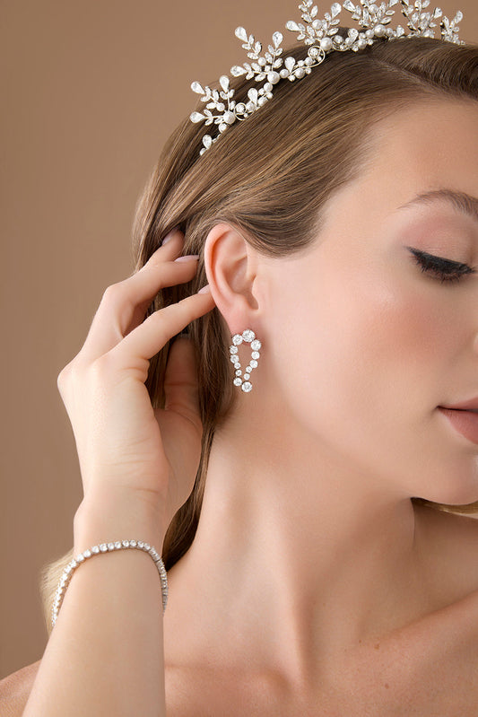 Tandra Simulated Diamond Earring And Bracelet Set