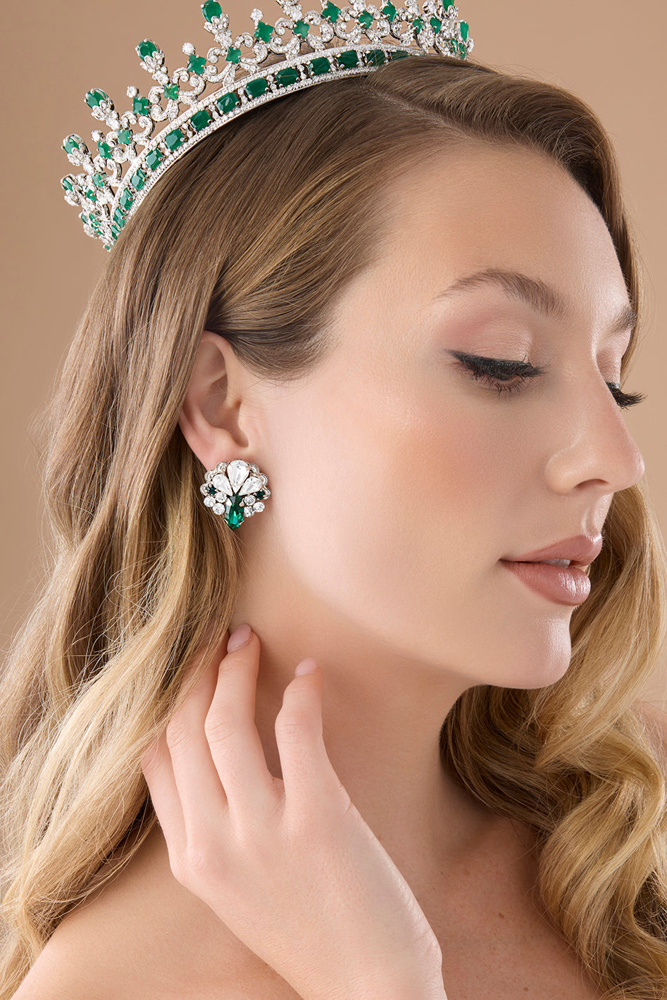Lana-Emerald Swarovski Stud Earrings