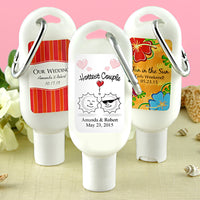 Personalized Sunscreen Favors with Carabiner (Many Designs Available)