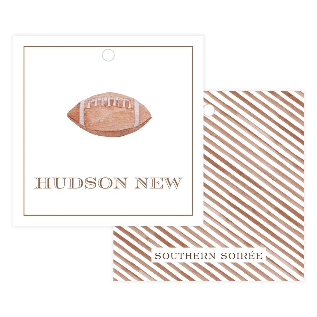 Football Square Gift Tag
