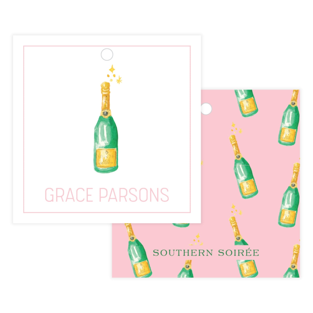 Poppin' Bottles Square Gift Tag