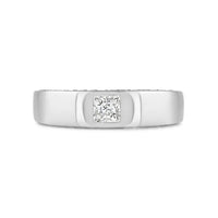 Classic Bezel Front Studded Men's Engagement Ring