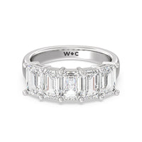 Five Stone Emerald Cut Diamond Ring (E+ VS+) Size 5.25