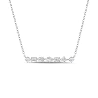 Mixed Fancy Shape Lab Created Diamond Bar Necklace