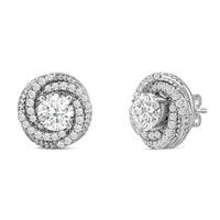 Galaxy Halo Diamond Earrings