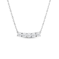 Dainty Five Stone Diamond Necklace