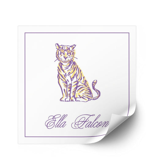 Tiger with Shades Square Sticker