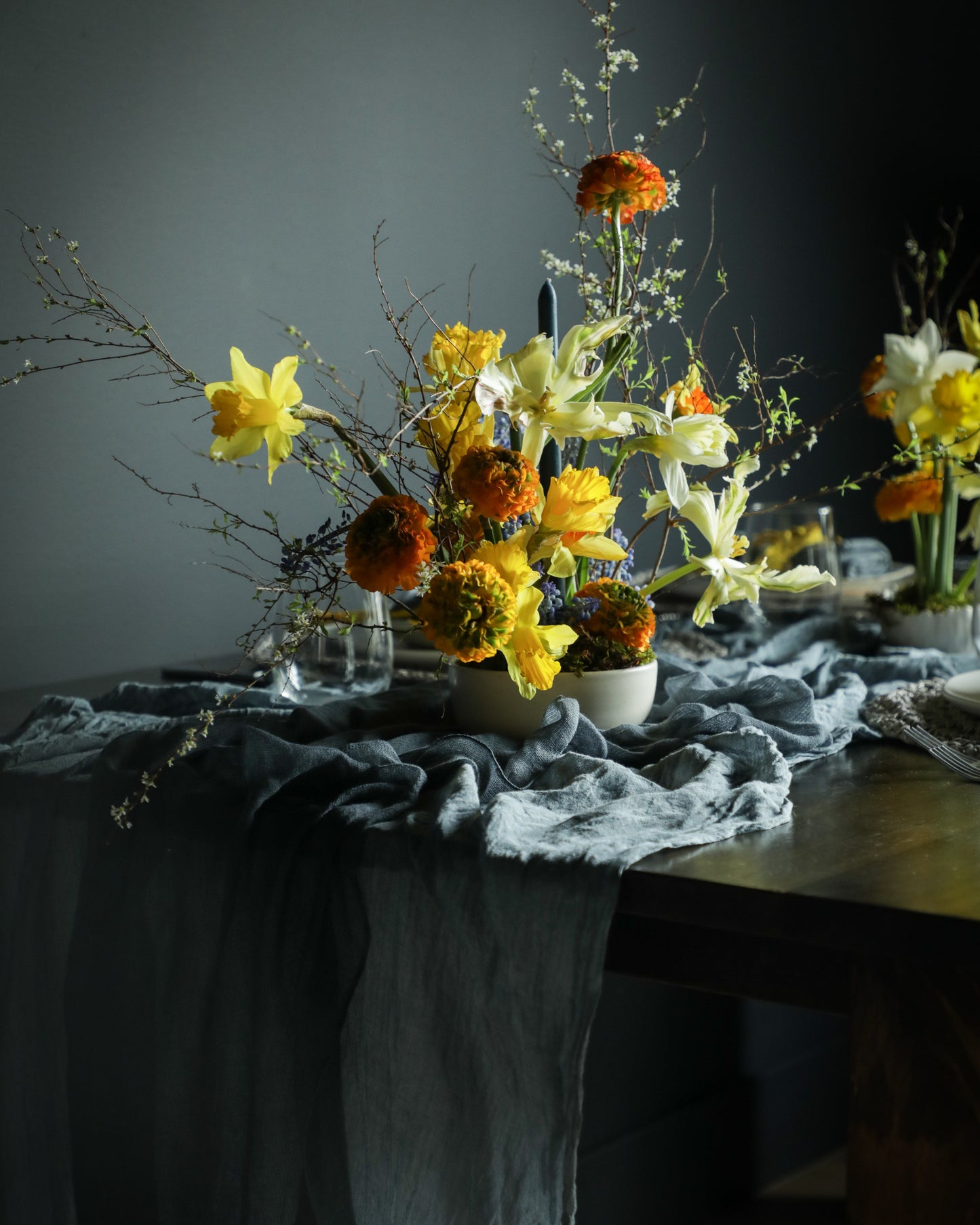 Blue Slate Table Runner {Medium Weave}