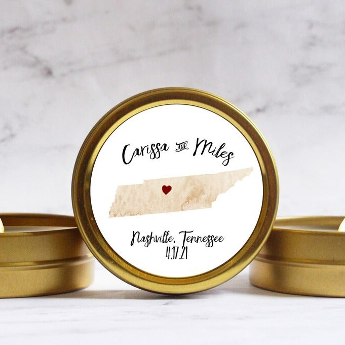 Travel Wedding Candle