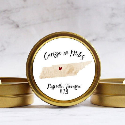 Travel Wedding Candle
