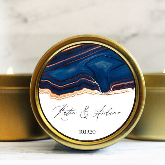 Marble Candle Favor