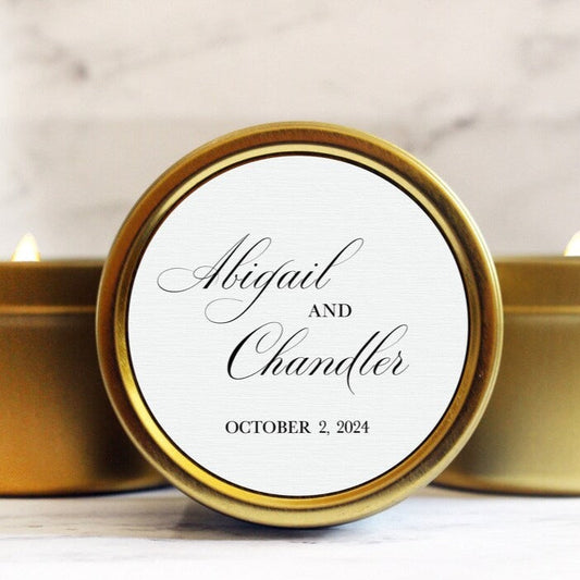 Simple White Candle Favor