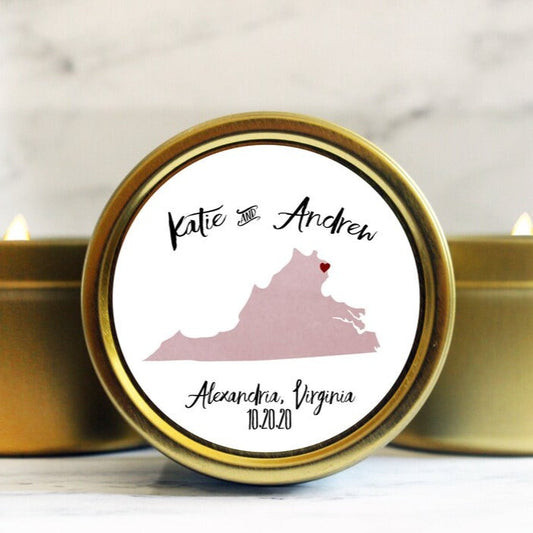 State Candle Favor