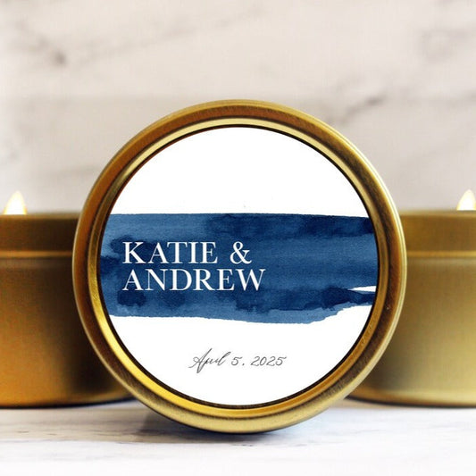 Watercolor Candle Favor