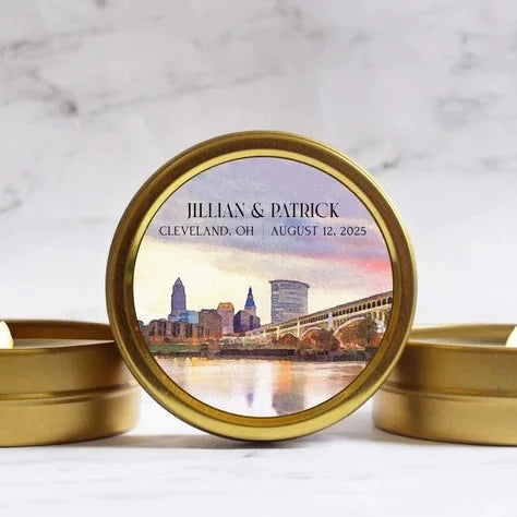 Cleveland Wedding Candle Favor