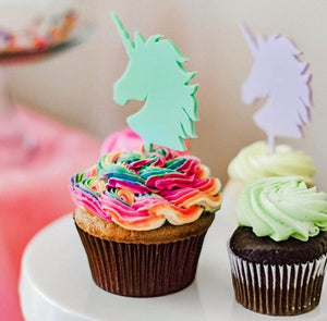 Acrylic Unicorn Cupcake Topper