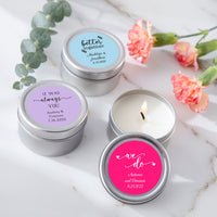 Personalized Travel Candle Tin