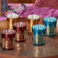 Indian Jewel Henna Votives - Assorted (Set of 6)