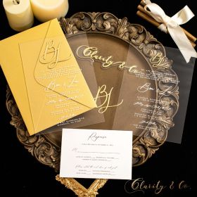 Unique Detailing Calligraphy Acrylic with Exquisite Monogrammed Name Tag CAX156T