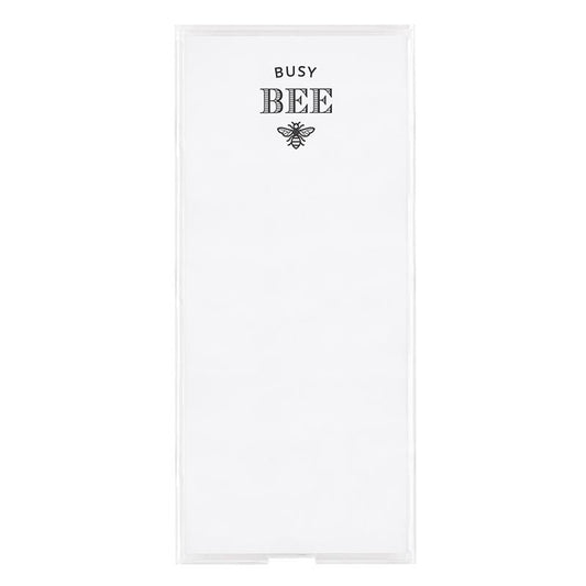 Rectangle Notepaper with Acrylic Tray - Busy Bee