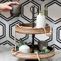 Ribbed Smoke Gray Glass Votive Candle Holder (Set of 6)