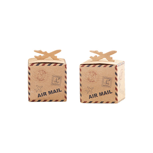 Let The Adventure Begin Airplane Kraft Favor Box (Must Purchase All 32)