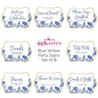 Blue Willow Décor Sign Kit (Set of 8)