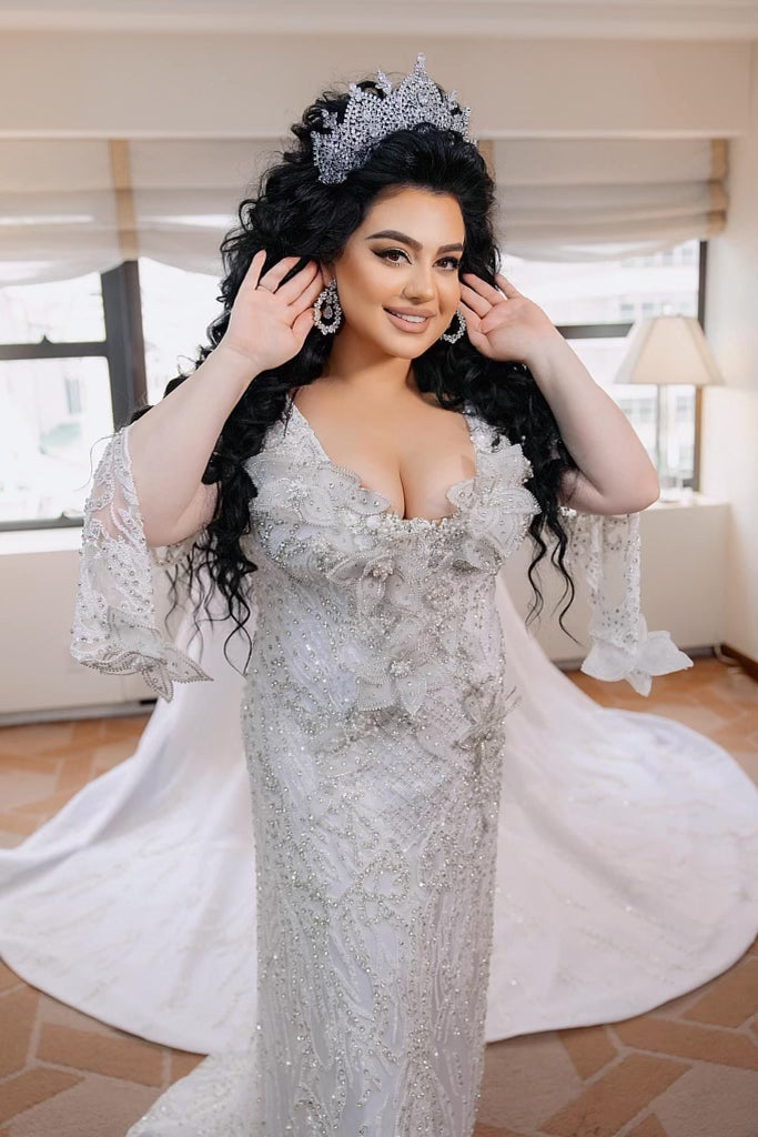 Ellee Real Bride Adorned With Bilquis Majestic Swarovski Wedding Crown