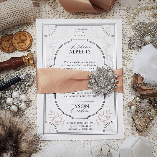 Affordable Custom Wedding Invitation 3004