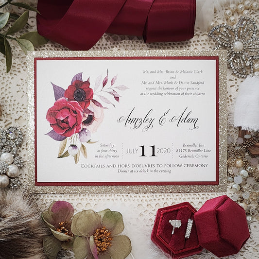Affordable Custom Wedding Invitation 3007