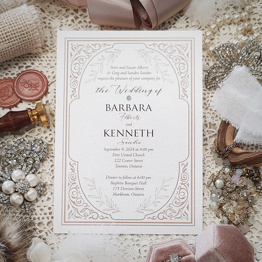 Affordable Custom Wedding Invitation 3009