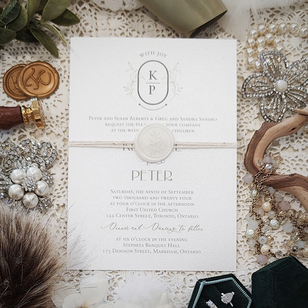Affordable Custom Wedding Invitation 3010