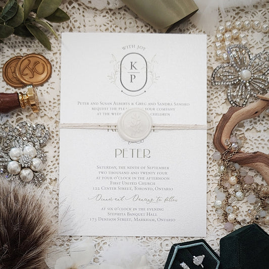 Affordable Custom Wedding Invitation 3010