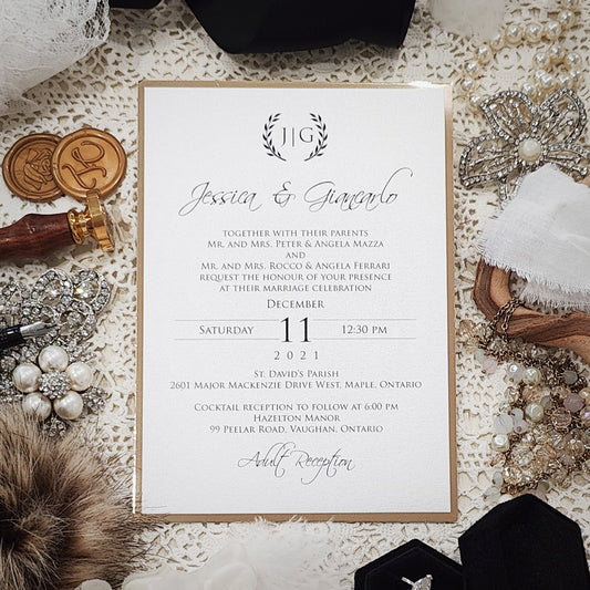 Affordable Custom Wedding Invitation 3013